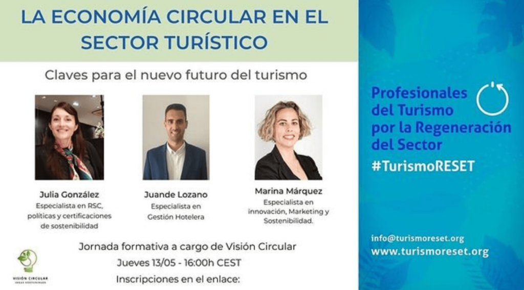 Evento Economía Circular TurismoRESET Visión Circular